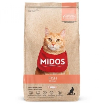 Midos Balık ve Pirinçli Kısırlaştırılmış Yetişkin Kedi Maması 15 Kg