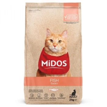 Midos Balık ve Pirinçli Kısırlaştırılmış Yetişkin Kedi Maması 2 Kg