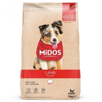 Midos Kuzu Etli ve Pirinçli Yavru Köpek Maması 3 Kg