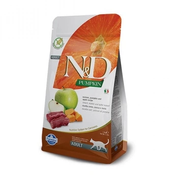 N&D Pumpkin Balkabaklı Geyik Etli ve Elmalı Yetişkin Kedi Maması 5 Kg