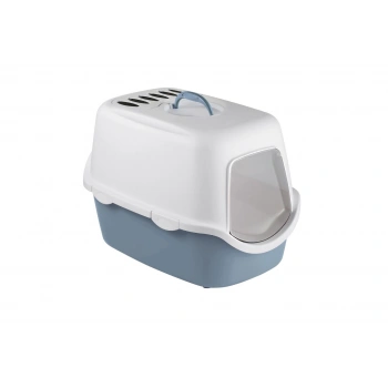 Stefanplast Cathy Filtreli Kapalı Kedi Tuvaleti Beyaz/Mavi 56x40x40 Cm