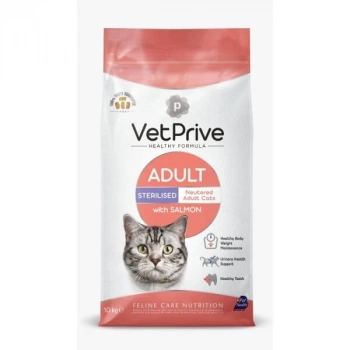 Vet Prive Sterilised Somonlu Yetişkin Kısırlaştırılmış Kedi Maması 10 Kg