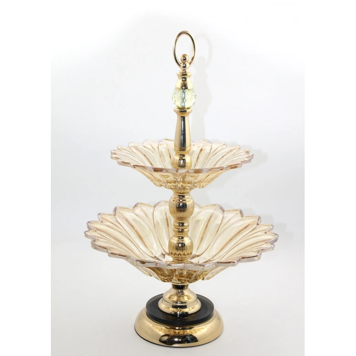 2 Katlı Cam Şekerlik VIVA714