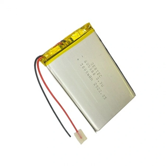 605080 3.7V 3000 mAh Li-Polymer Pil (Devreli/1.5A)