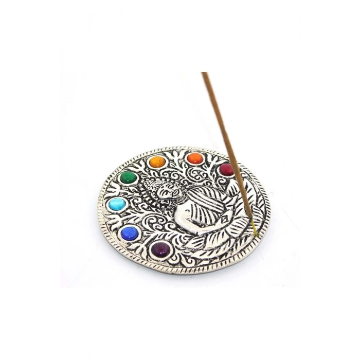 Metal 7 Çakra ( Chakra ) Buda Tütsülük