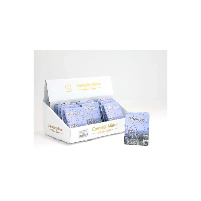 Taşlı İstanbul Tasarımı El Aynası İnce