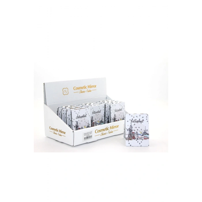 Taşlı İstanbul Tasarımı El Aynası İnce
