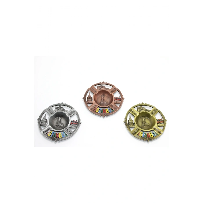 Metal İstanbul Temalı Yöresel Metal Küllük 2Alk75