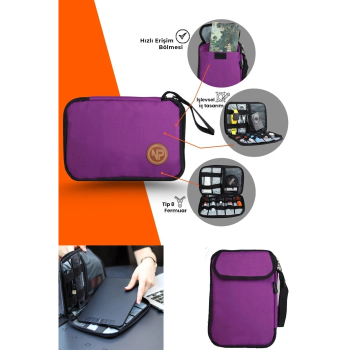 Sırt Çantası B210 Laptop Çantası Notebook Sırt Çantası NPO Aksesuar Elektronik Organizer Çantası