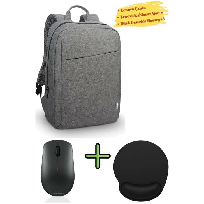 Sırt Çantası B210 Laptop Çantası Notebook Sırt Çantası Lenovo Mouse 400 W Bilek Destekli Mouse Pad