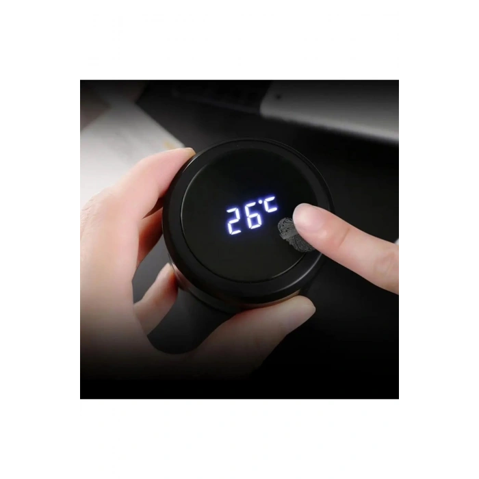 Termometreli Led Dijital Göstergeli Çelik Termos Matara Suluk