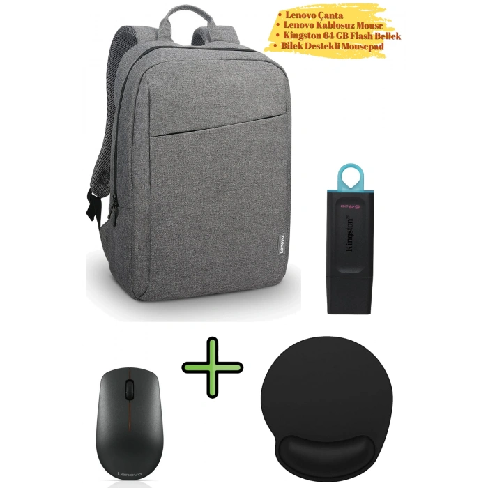 Sırt Çantası B210 Laptop Çantası Notebook Sırt Çantası Lenovo Mouse Flash Bellek Mousepad