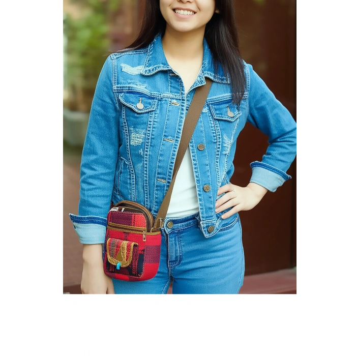 Etnik Desenli El Yapımı Çanta Kilim Dokuma Çanta Otantik Askılı Desenli Retro Omuz Çantası