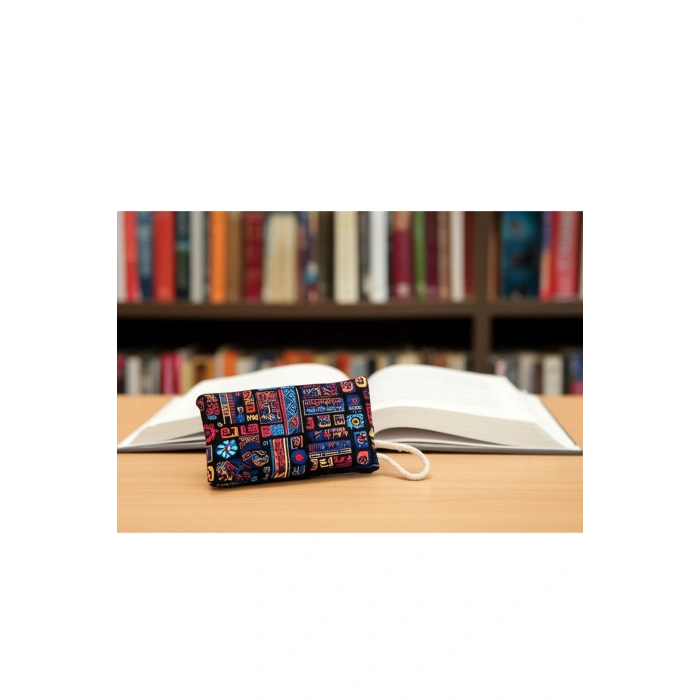 Etnik Desenli El Yapımı Çanta Kilim Dokuma Çanta Desenli Retro Omuz Çantası + Etnik Cüzdan Kalemlik