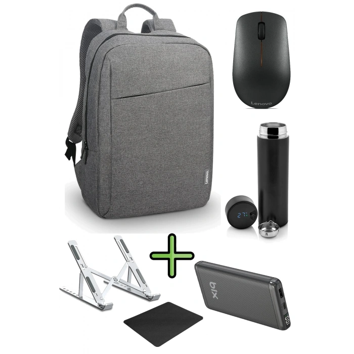 Sırt Çantası B210 Laptop Çantası,  Uyumlu Hızlı Powerbank, Termos, Laptop Standı, Mousepad Mouse