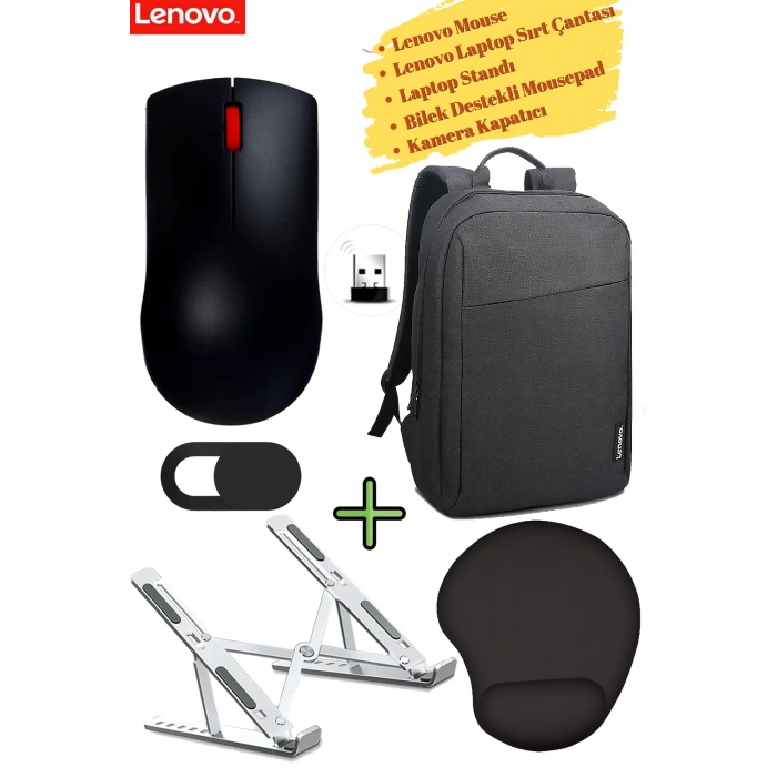 Mouse Kablosuz GY51L52638, Laptop Sırt Çantası, Kamera Kapatıcı, Laptop Standı, Mousepad,