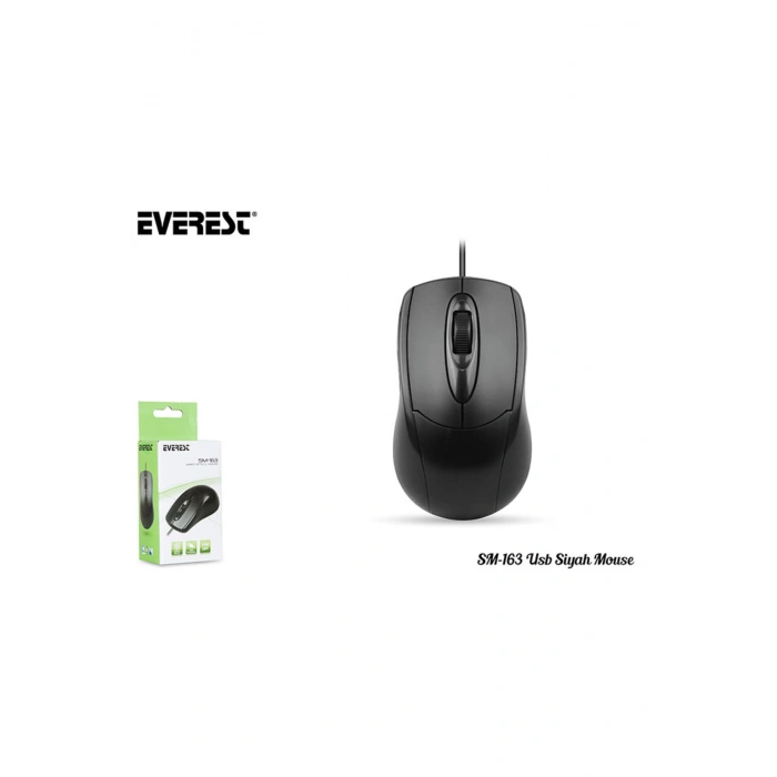 SM-163 Usb Siyah Mouse