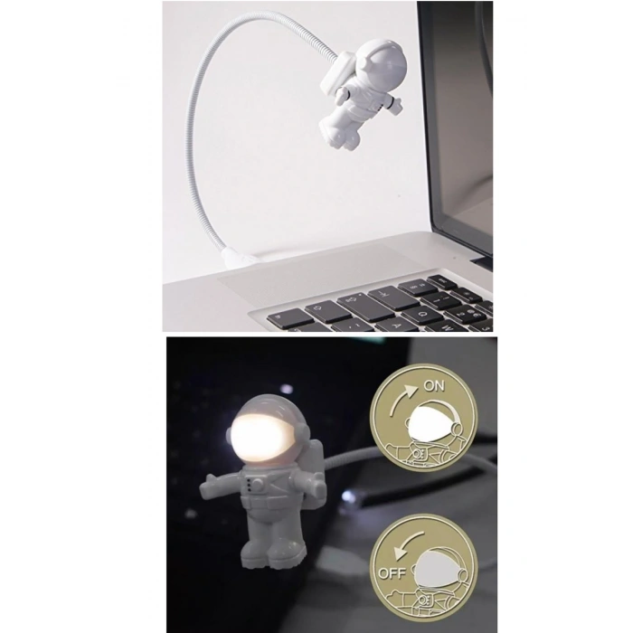 Redmi 10000mah Powerbank Siyah Astronot USB Lamba Klavye Işığı