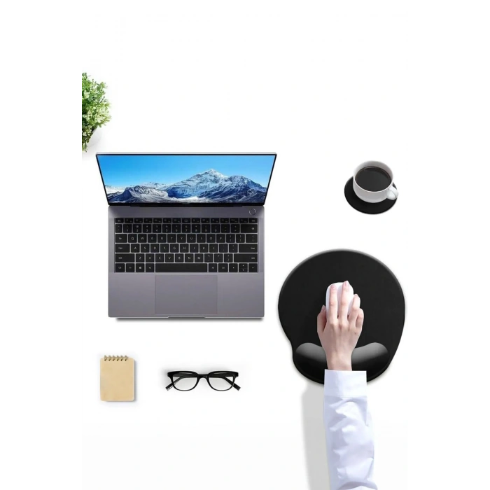 Mouse Kablosuz GY50R91293, Metal Laptop Standı, Bilek Destekli Mousepad, 360 Dönen Telefon Tutucu