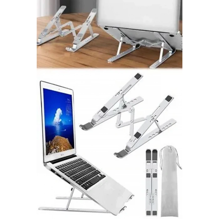 400 Wireless Kablosuz Mouse GY50R91293, 6 Kademeli Yükseklik Ayarlı Metal Laptop Standı