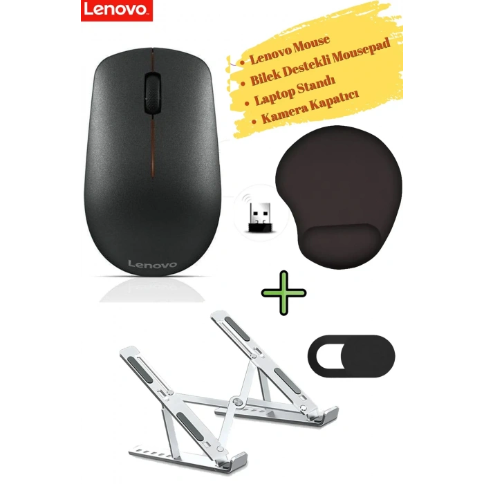 Mouse Kablosuz GY50R91293, Kamera Kapatıcı, Laptop Standı, Bilek Destekli Mousepad,