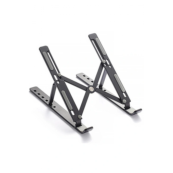 Stand Dayanıklı Metal Katlanabilir Ayarlı Siyah Renk Dizüstü Laptop Standı Tablet Laptop Tutucu