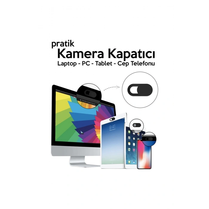 Metal Stand Ayarlanabilir Siyah Renk Laptop Standı Tutacağı, Bilek Destekli MousePad Kamera Kapatıcı