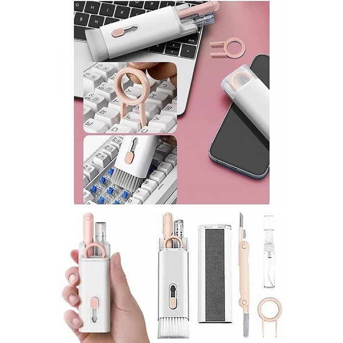 Bluetooth Kumandalı Selfie Çubuğu Tripod, 360 Döner Telefon Tutucu, Çok Amaçlı Telefon Temizleyici