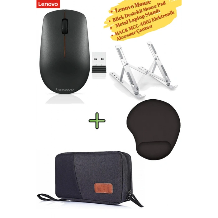 Mouse 400, MousePad, MACK Elektronik Aksesuar Çantası, Metal Laptop Standı