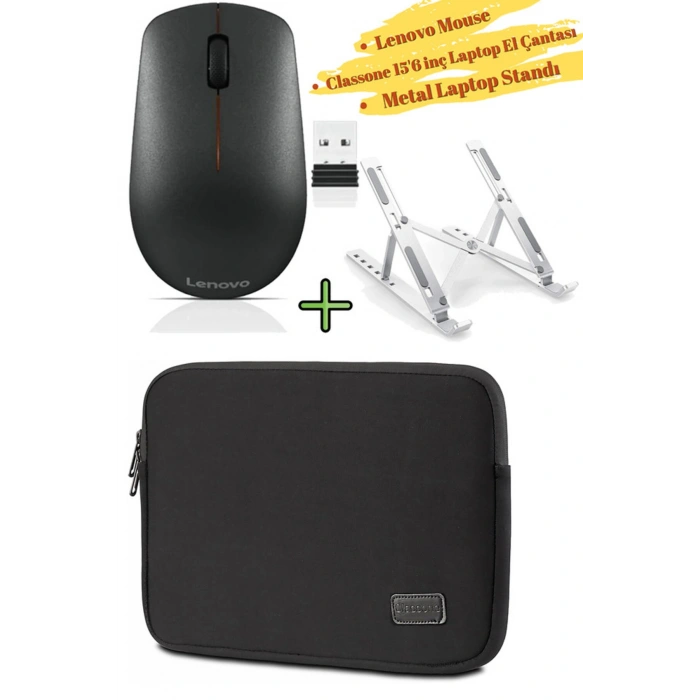 Mouse 400, Classone 15.6 inç Su Geçirmez Laptop Çantası, Metal Laptop ve Tablet Standı Ayarlı