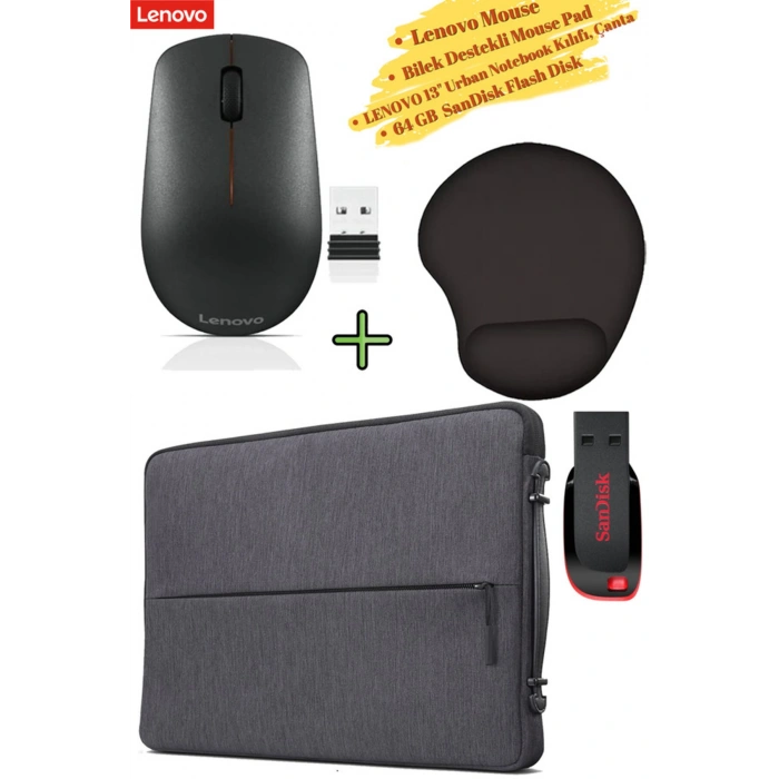 Mouse 400, MousePad, 13 Urban Sleeve Tablet Notebook Kılıfı, 64 GB Flash Bellek Flash Disk