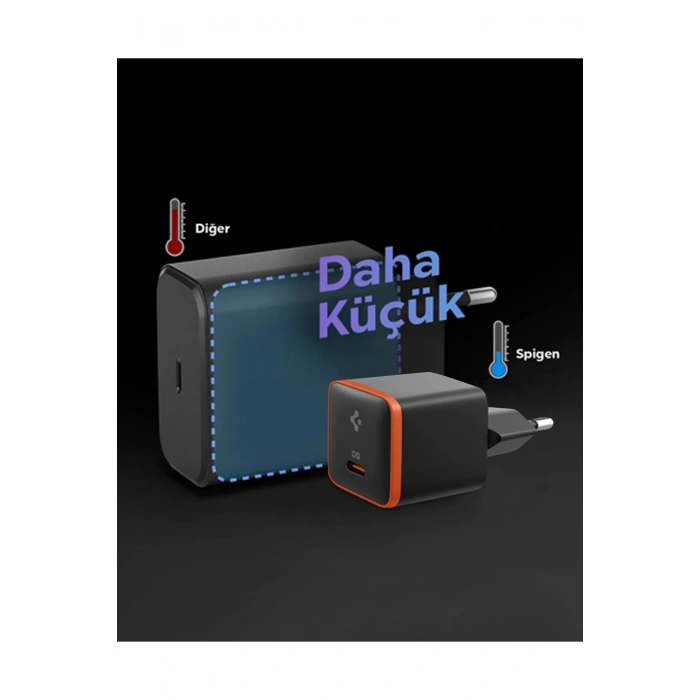 30W USB-C Mini Hızlı Şarj Aleti Samsung PPS GaN Destekli Akım Korumalı Type-C Black - ACH08448