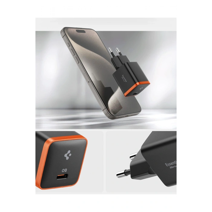 30W USB-C Mini Hızlı Şarj Aleti Samsung PPS GaN Destekli Akım Korumalı Type-C Black - ACH08448