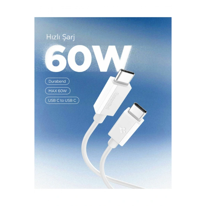 USB-C to USB-C 1 Metre Kablo 60W Güç / PPS 2.0 Super Hızlı Şarj / 480 Mbps Type-C Black - ACA08718