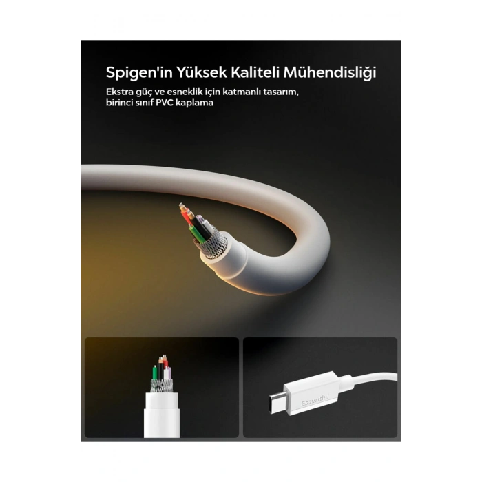 USB-C to USB-C 1 Metre Kablo 60W Güç / PPS 2.0 Super Hızlı Şarj / 480 Mbps Type-C Black - ACA08718