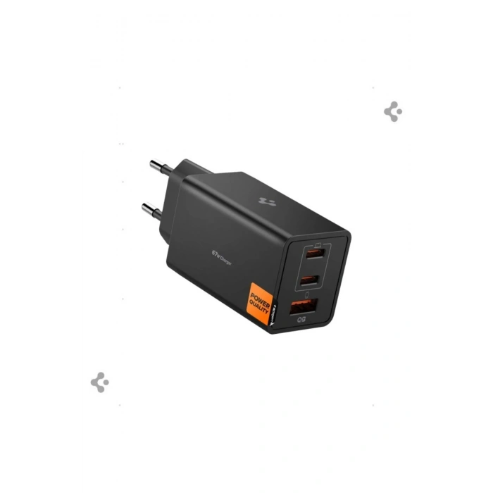 67W USB-C + USB-A 3 Port Hızlı Şarj Aleti PPS 2.0 Desteği GaN Pro Destekli Type-C Black - ACH09458