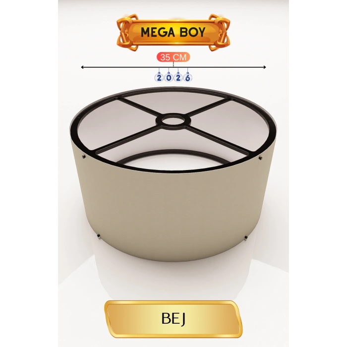 Bej Lambader Başlığı 35 CM Mega Boy