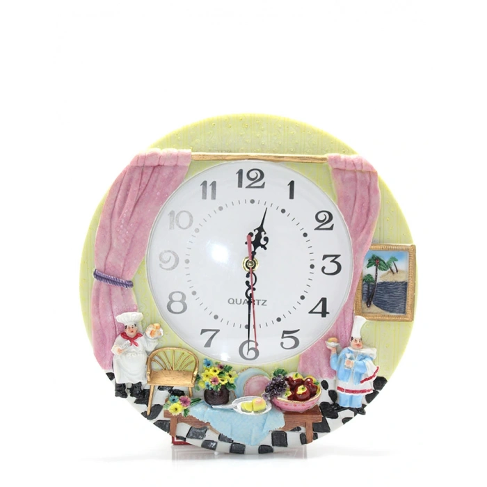 Duvara Asmalı Aşcı Tasarımlı Polyester Saat VIVA1832