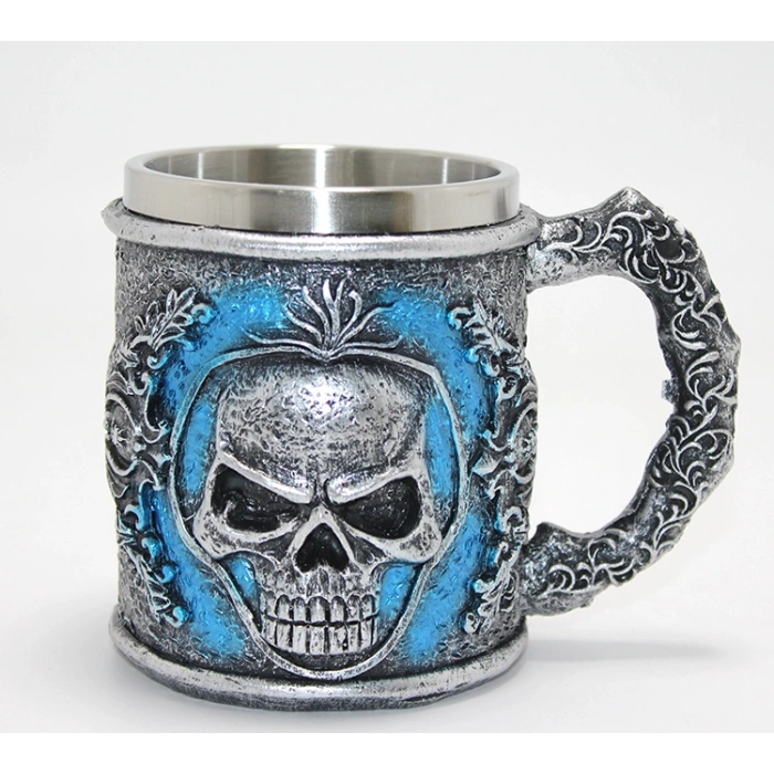 Grim Reaper Azrail Kabartmalı 3D Tasarım Çelik Kupa Bardak VIVA982