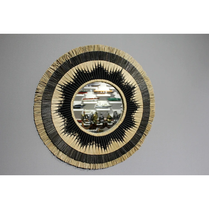 Hasırlı Duvar Aynası 3Natural-13