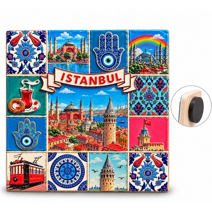 İstanbul Temalı Polyester Magnet Alk5868