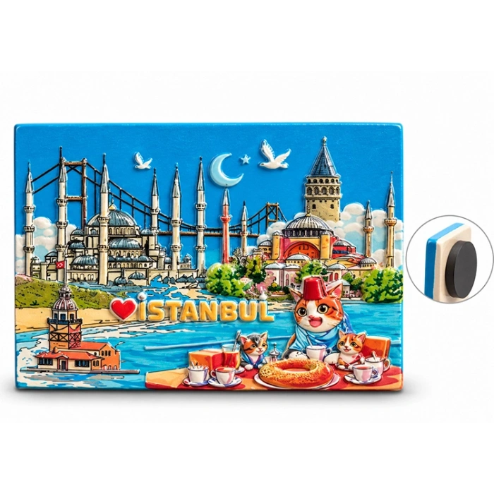 İstanbul Temalı Polyester Magnet Alk5876
