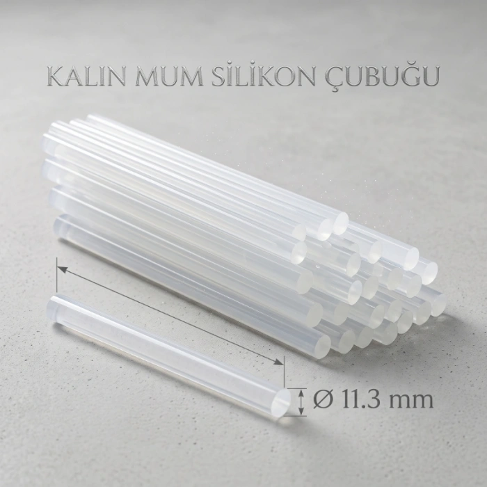 Kalın Mum Silikon Çubuğu - 11.3 mm - 1 Kilogram