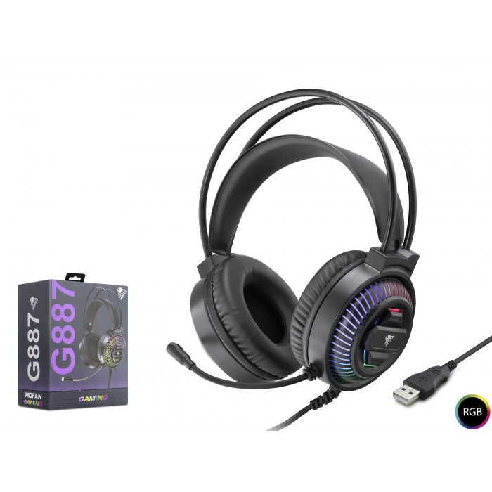 Kulaklik Usb Rgb 7.1 - Si̇yah G887