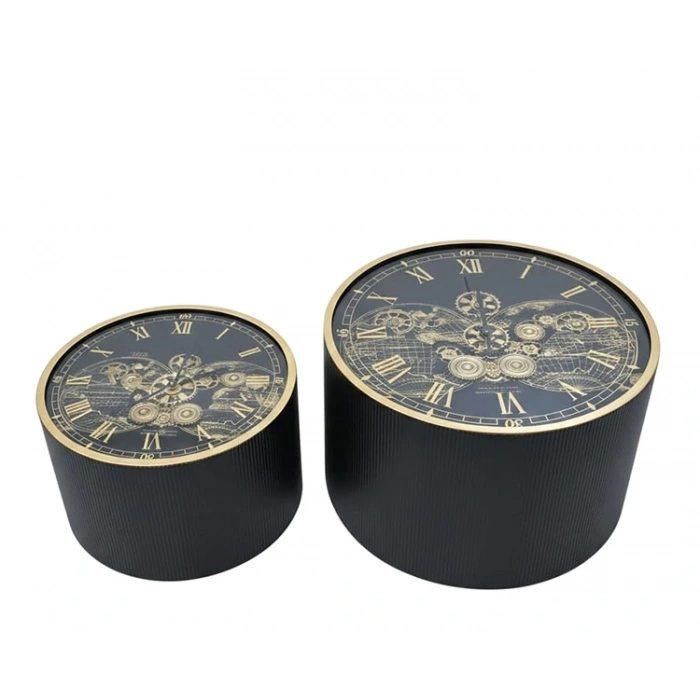 Metal Çarklı Sehpa Saat Seti VIVA540