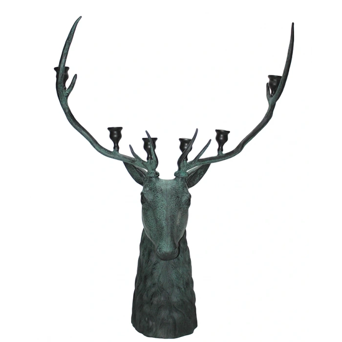 Metal Geyik Büstü Şamdan 136 Cm VIVA1772
