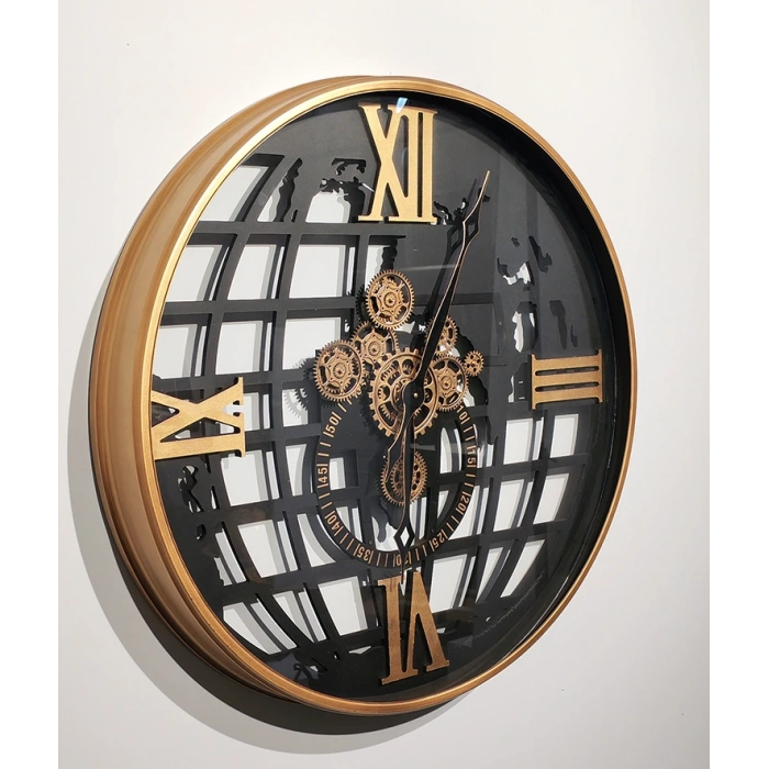 Özel Tasarım Metal Çarklı Duvar Saati VIVA545