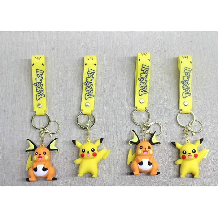 Pikachu Raichu Silikon Anahtarlık
