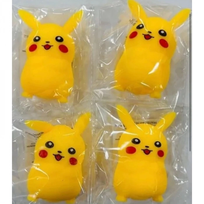 Pikaçu Squishy - 12li Paket - Yumuşak Oyuncak