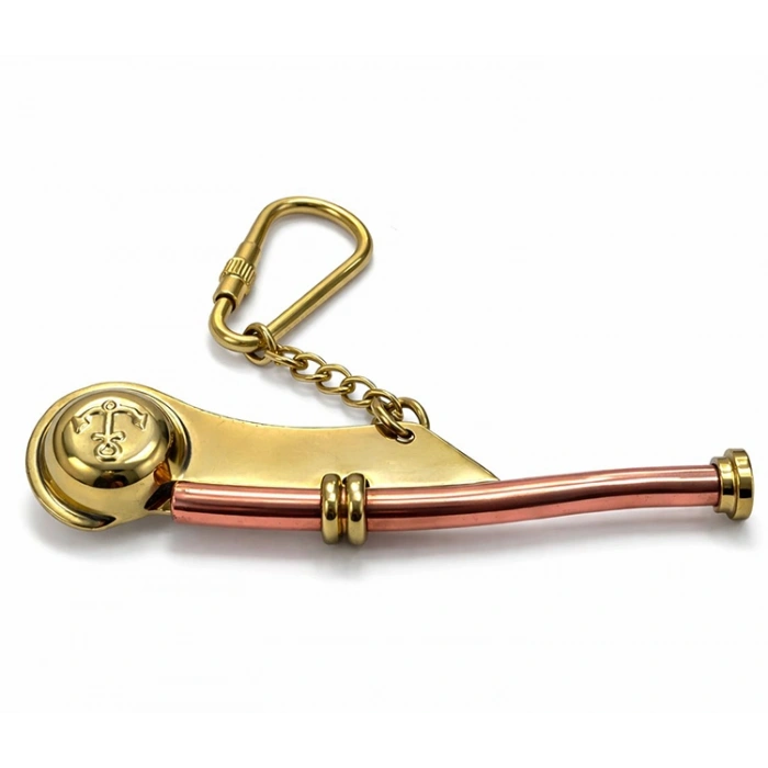 Pirinç Silistre Düdüğü Anahtarlık 2101C